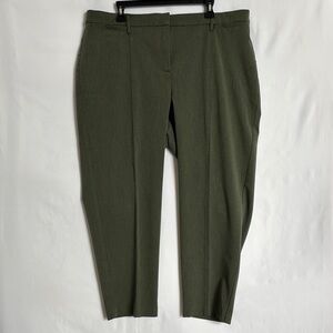 J Jill Essential Women Sz 20 Stretch elastic waist Green Pants Ankle Length